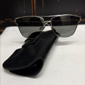 Saint Laurent SL 51 T titanium Aviator Sunglasses